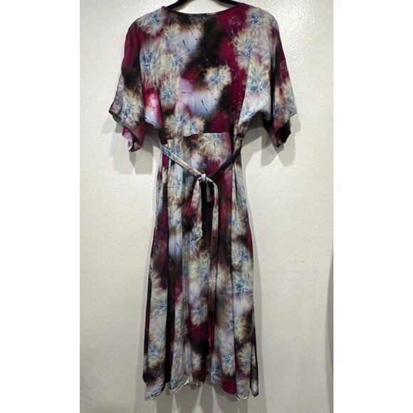 The Odells Tie Dye Monroe Tie Faux Wrap Dress Size Medium Anthropologie READ - Picture 5 of 10